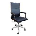 Executive Modern Chair URBAN Steel Chrome Black